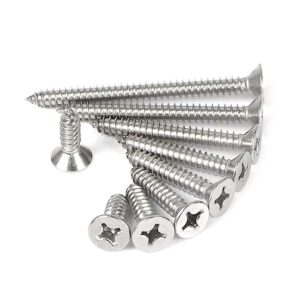 MINSALES Stainless Steel Phillips Star Head Screws for Fixing Wood, Plywood, Paster Boards (0.75 Inches)(Pack of 100)