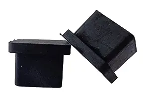 MINSALES ® Rubbers 1 Inch (25 mm) Square Rubber Bush, Mate or Cap for Furniture – Black – (4)