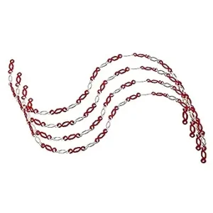 Cone safety chain, Safety Barrier for Traffic, Crowd Control, Queue Line – White and Red (pack of 10 meter)